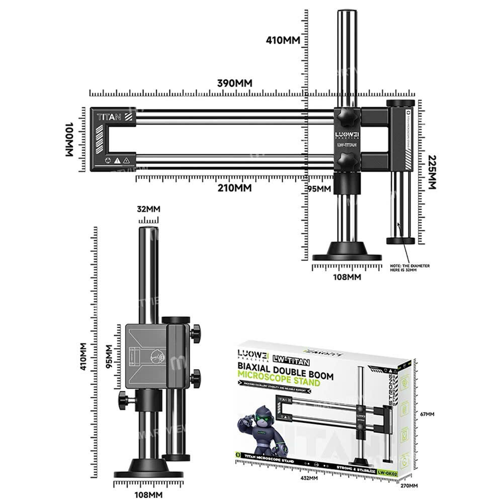 Trục gắn kính hiển vi Titan Luowei LW-GK02/ trục kép