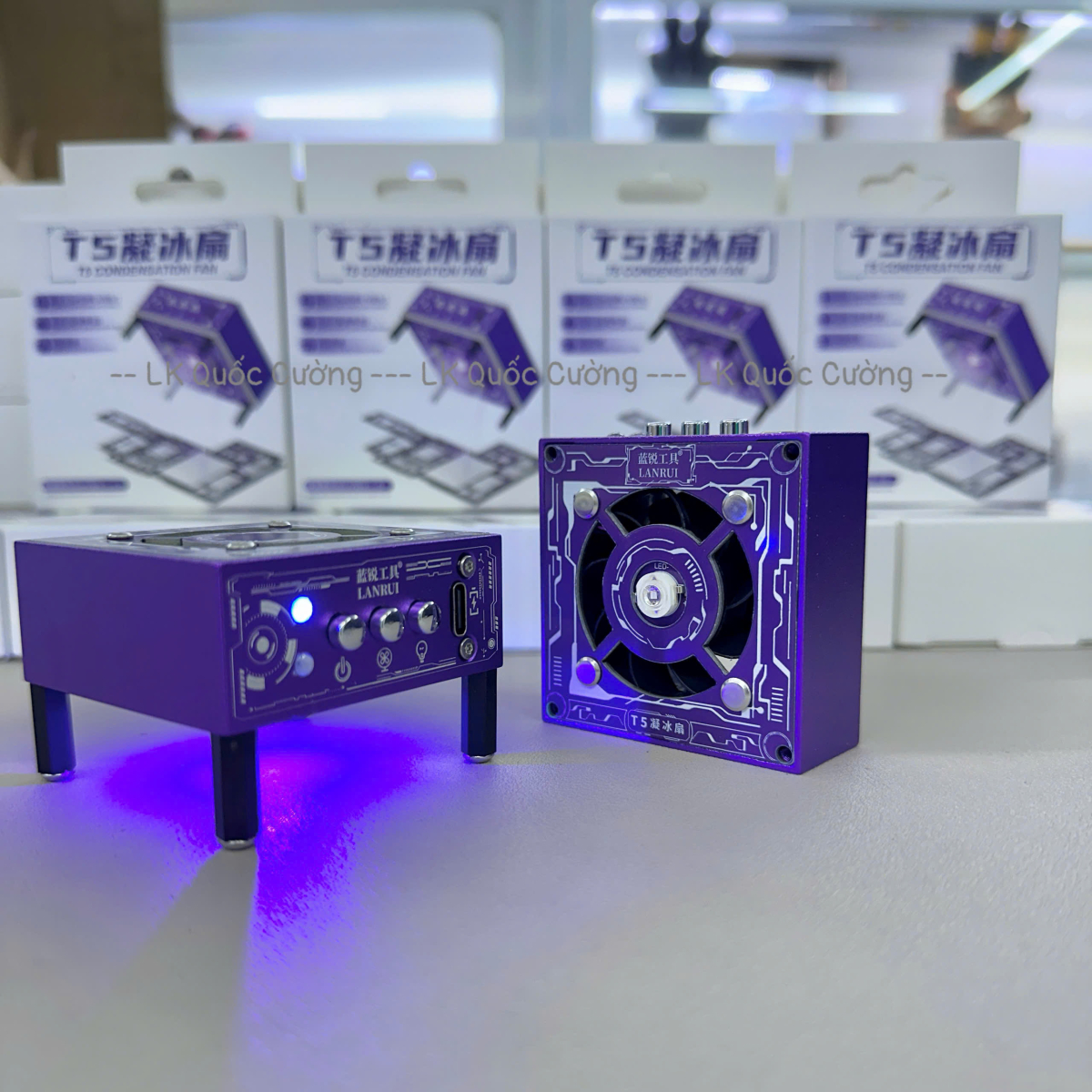 Quạt hút khói + làm mát main + đèn UV 3in1 Lanrui T5