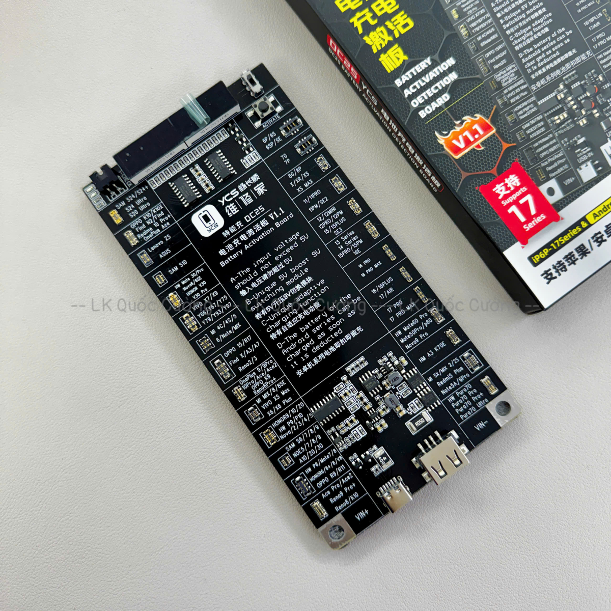 Kích pin Luowei YCS-DC25/ 6P-17PM + Androi