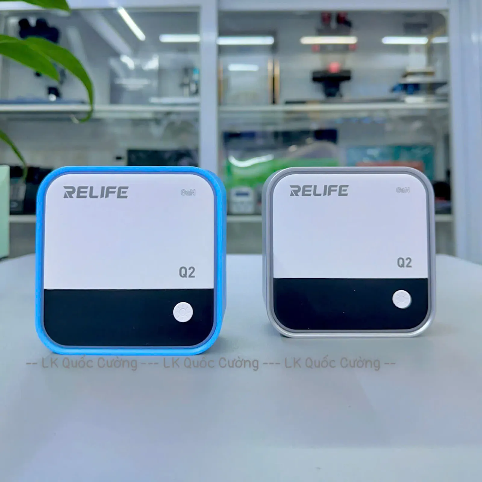 Bộ sạc 8 cổng Relife Q2 Xanh/ Xám