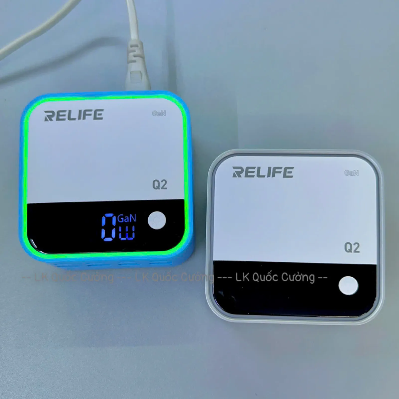 Bộ sạc 8 cổng Relife Q2 Xanh/ Xám