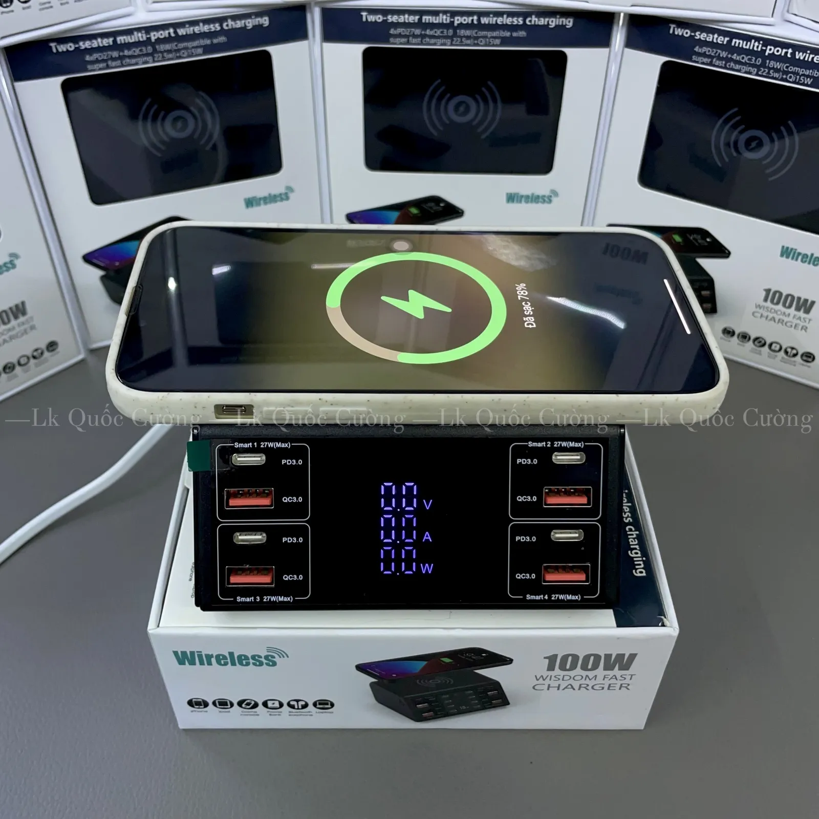Bộ sạc 8 cổng Wireless 100W