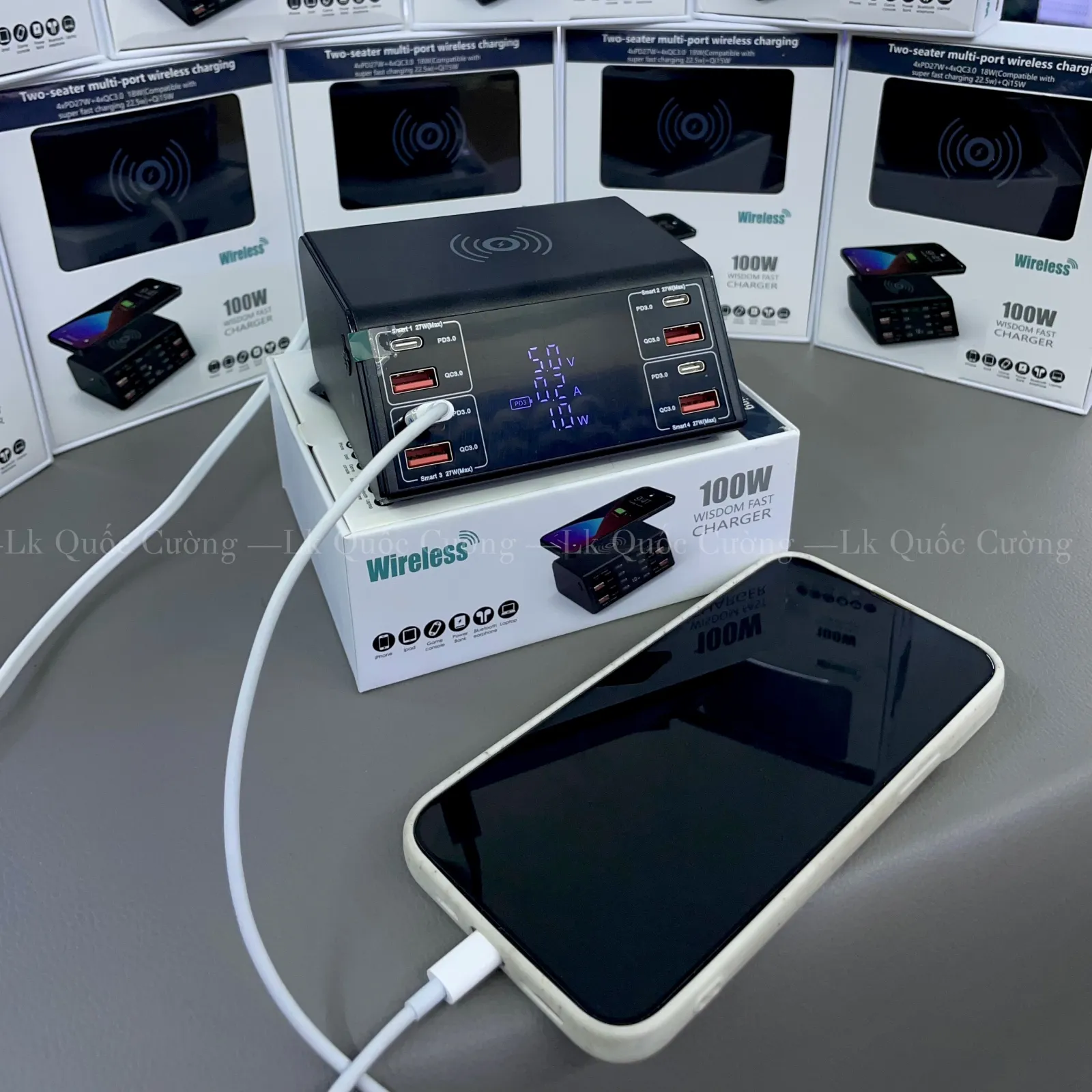 Bộ sạc 8 cổng Wireless 100W