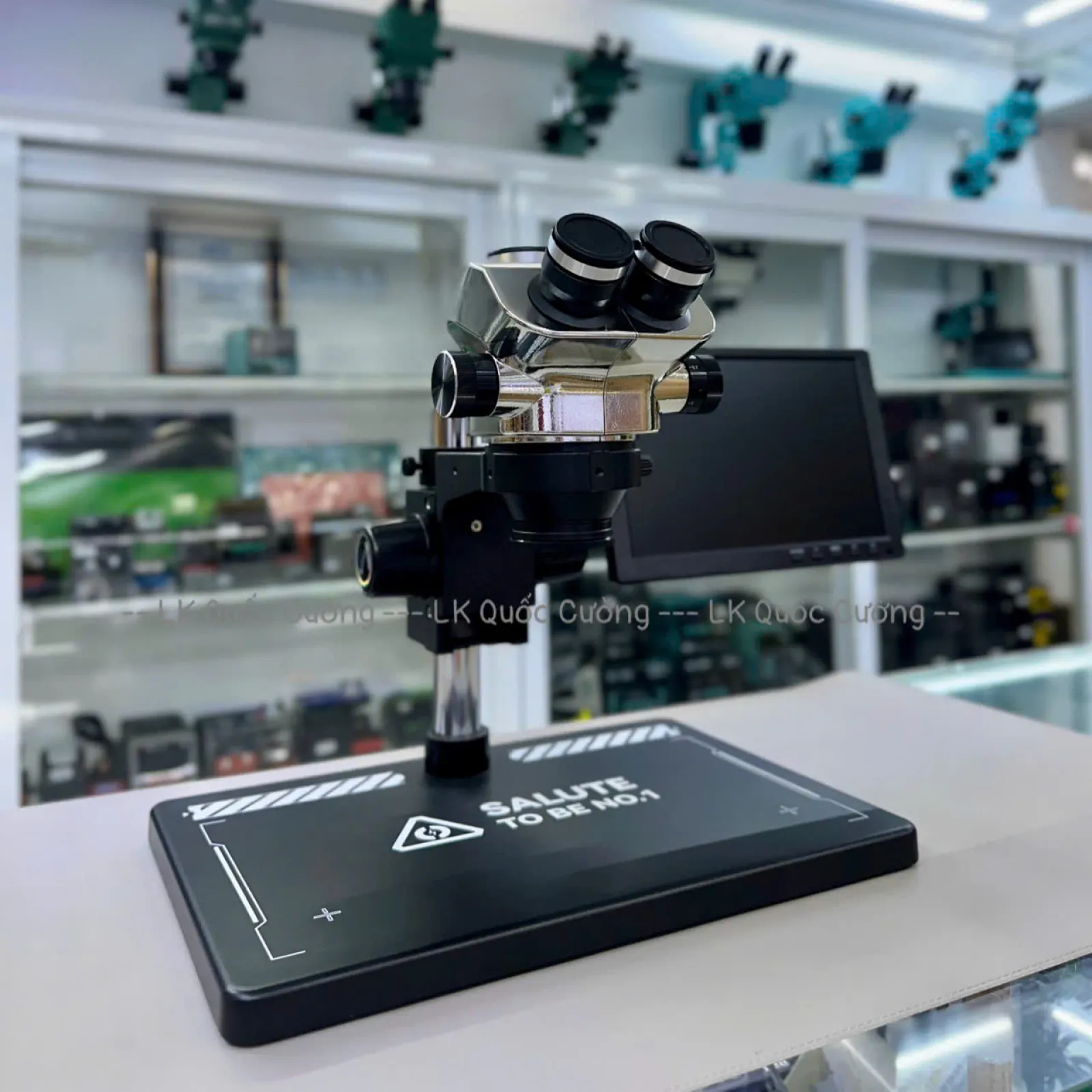 Combo Kính hiển vi 3 mắt Luowei LW-TR02 + Màn hình H102