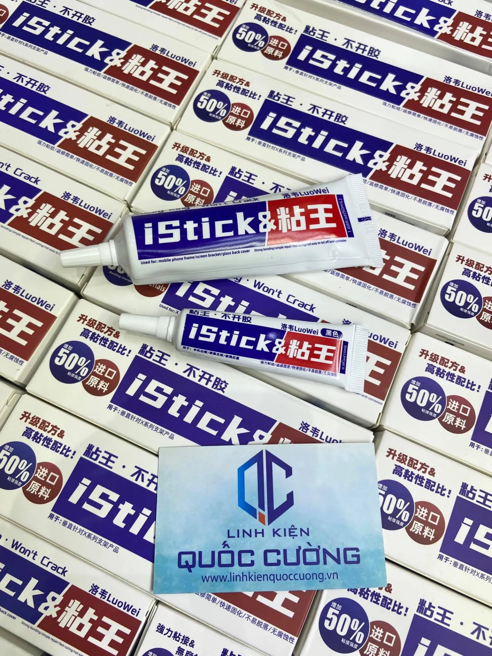 Keo Dán istick Đen Trong