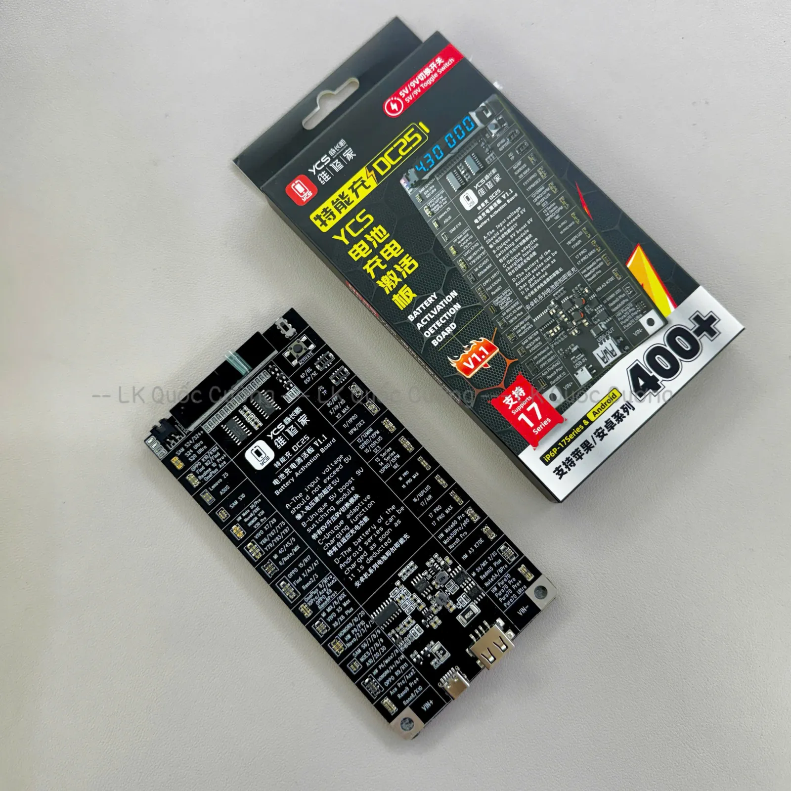 Kích pin Luowei YCS-DC25/ 6P-17PM + Androi