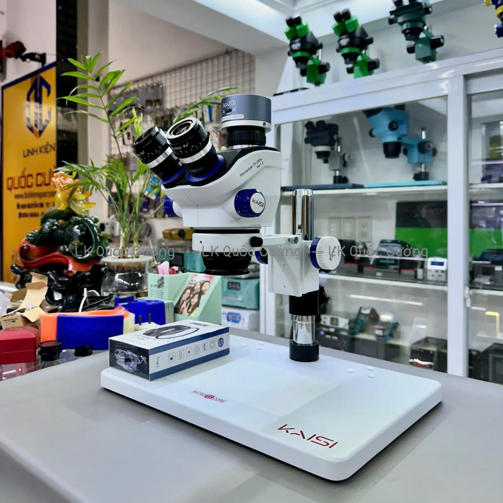 Kính hiển vi 3 mắt Kaisi TX-350E Ver1.3 Full HDMI 4K