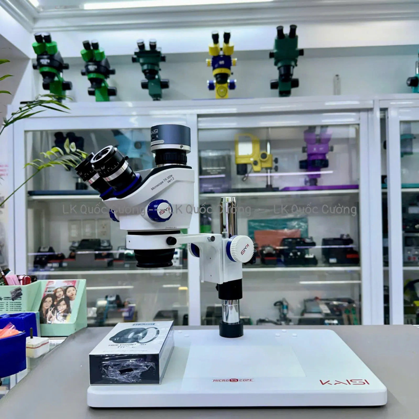 Kính hiển vi 3 mắt Kaisi TX-350E Ver1.3 Full HDMI 4K