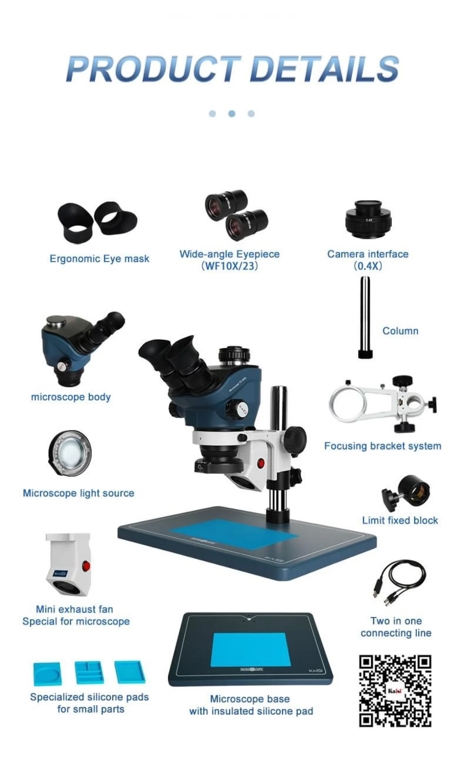 Kính hiển vi 3 mắt Kaisi TX-350S