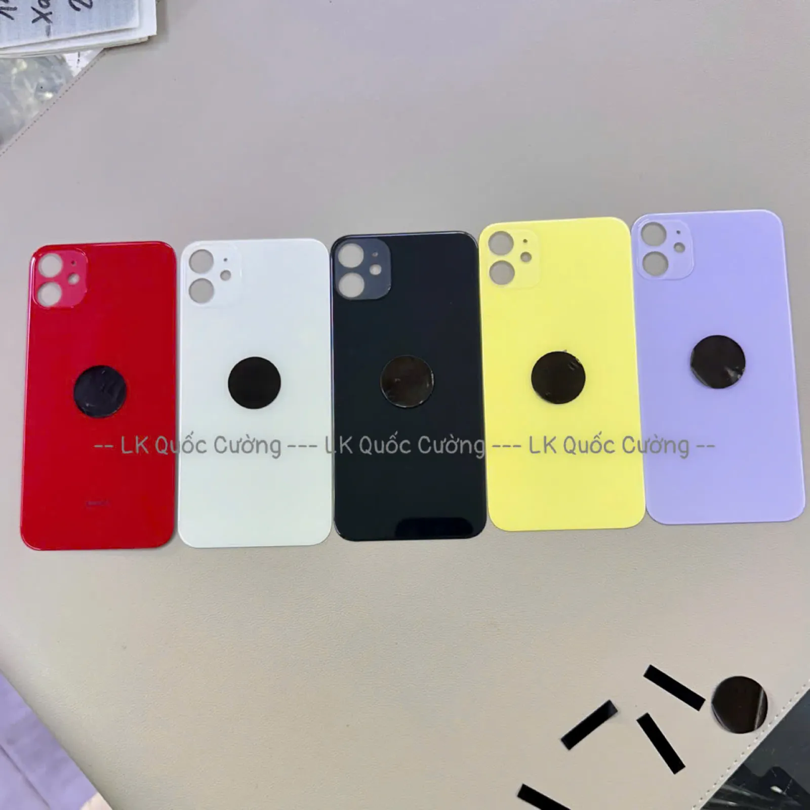 Kính Lưng  11 Đủ Màu Không Tháo Viền Camera