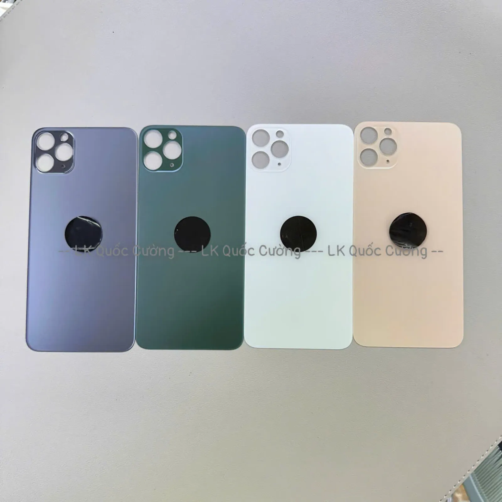 Kính Lưng  11Pro Max Đủ Màu Không Tháo Viền Camera