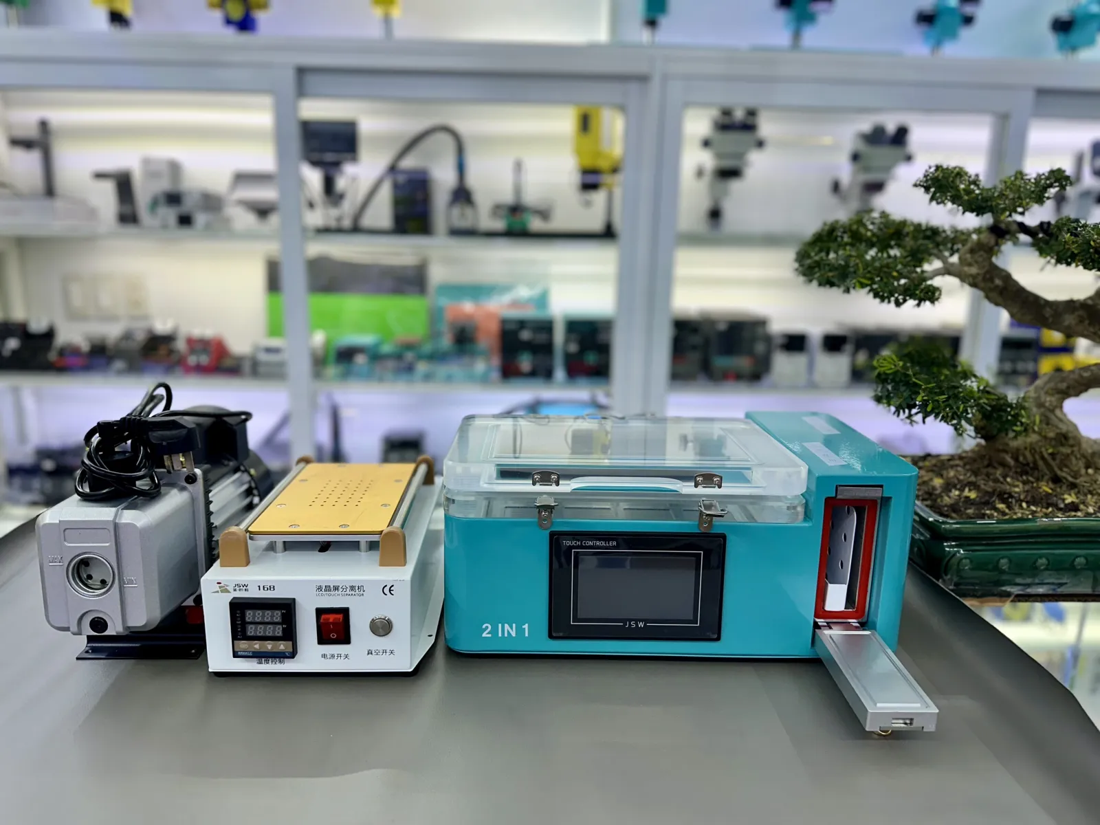 Máy ép bóng hơi Jinshiwang 2in1 7inch  Ép - Hấp ( ko xài máy nén khí )