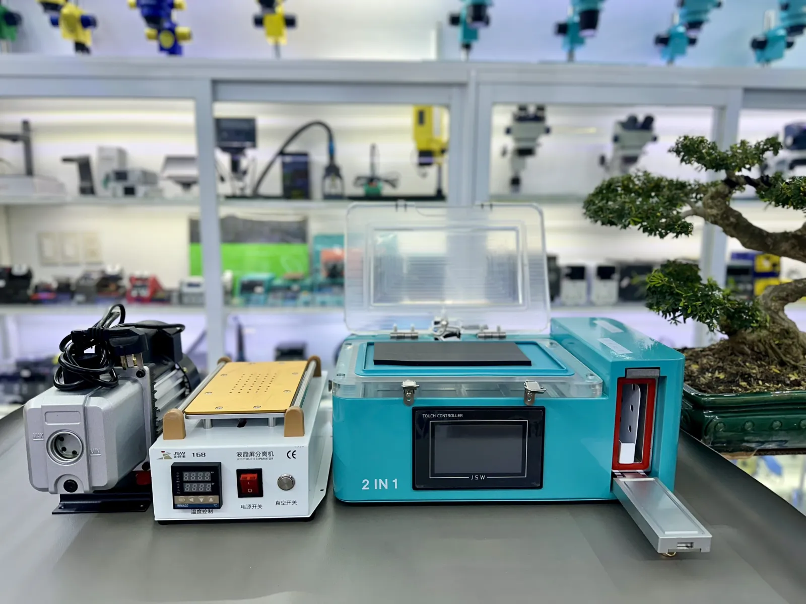 Máy ép bóng hơi Jinshiwang 2in1 7inch  Ép - Hấp ( ko xài máy nén khí )