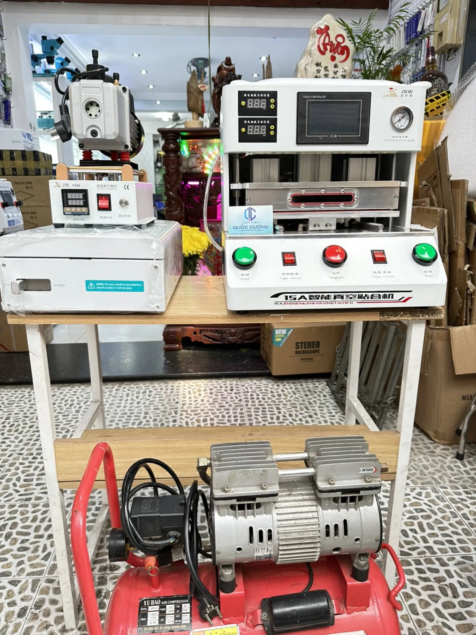 Máy Ép Kính Nhập Khẩu Jinshiwang 15Inch