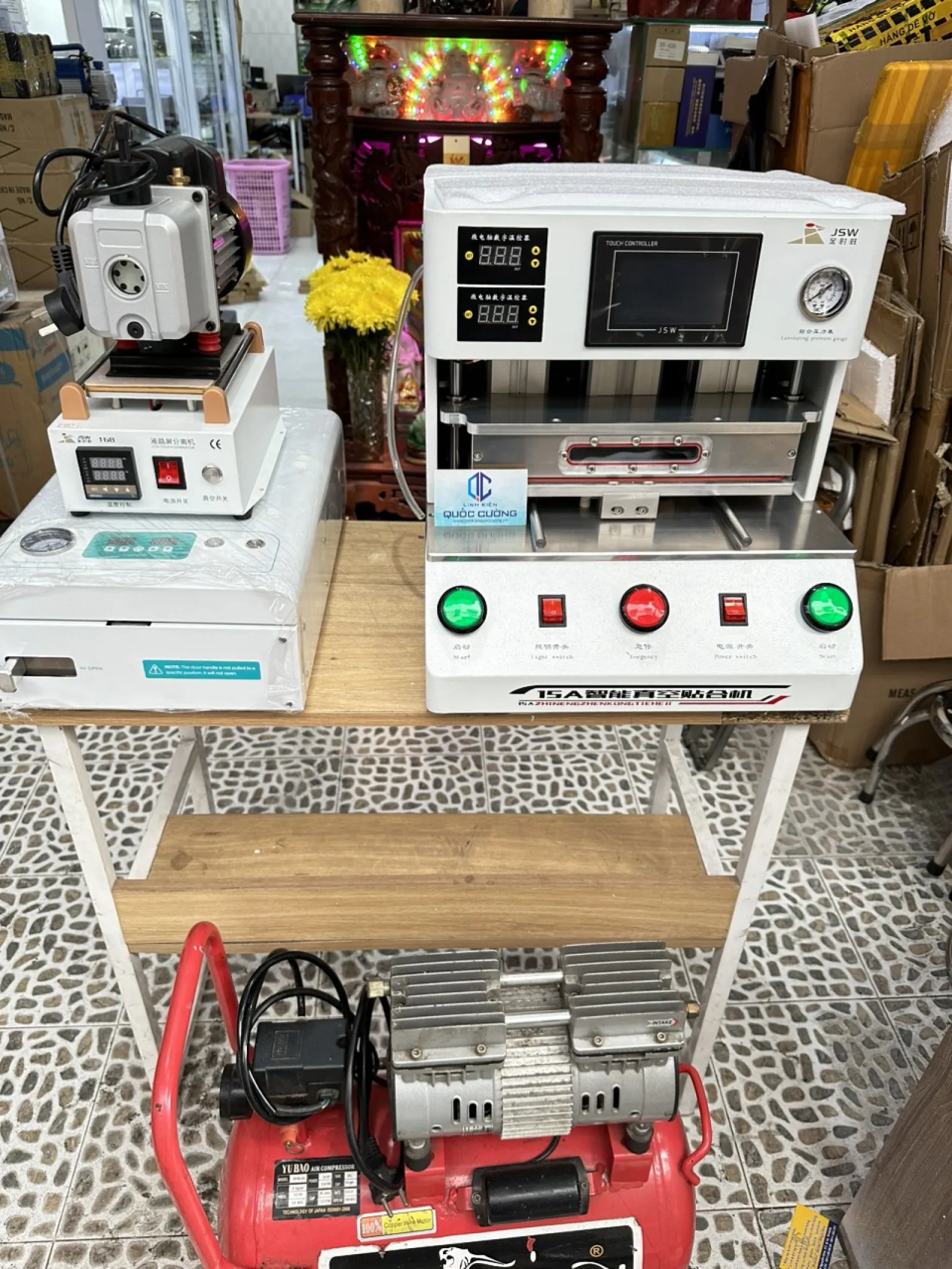 Máy Ép Kính Nhập Khẩu Jinshiwang 15Inch