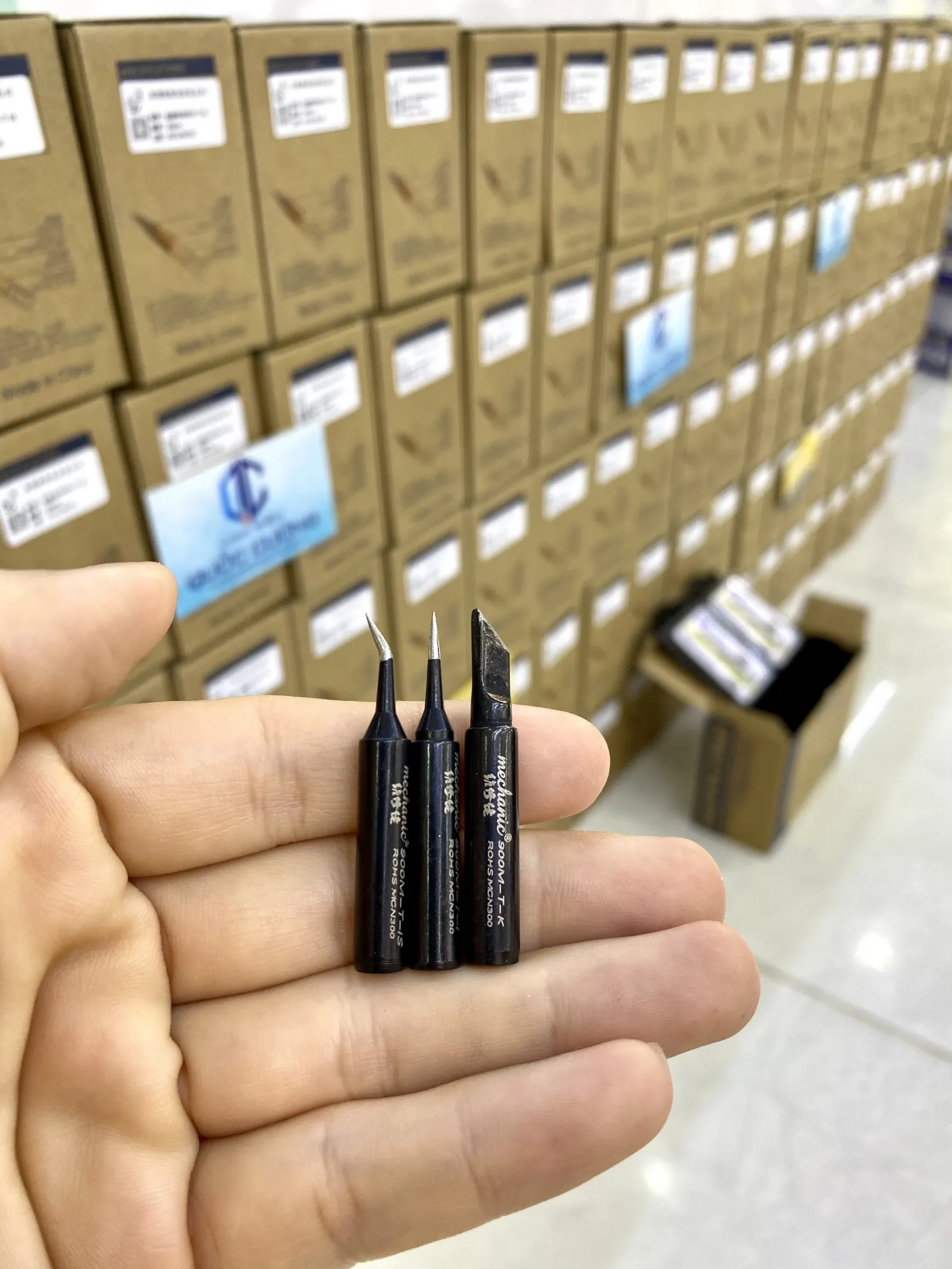 Mũi Hàn Mechanic Đen -  Bạc (cong/thẳng/dao)