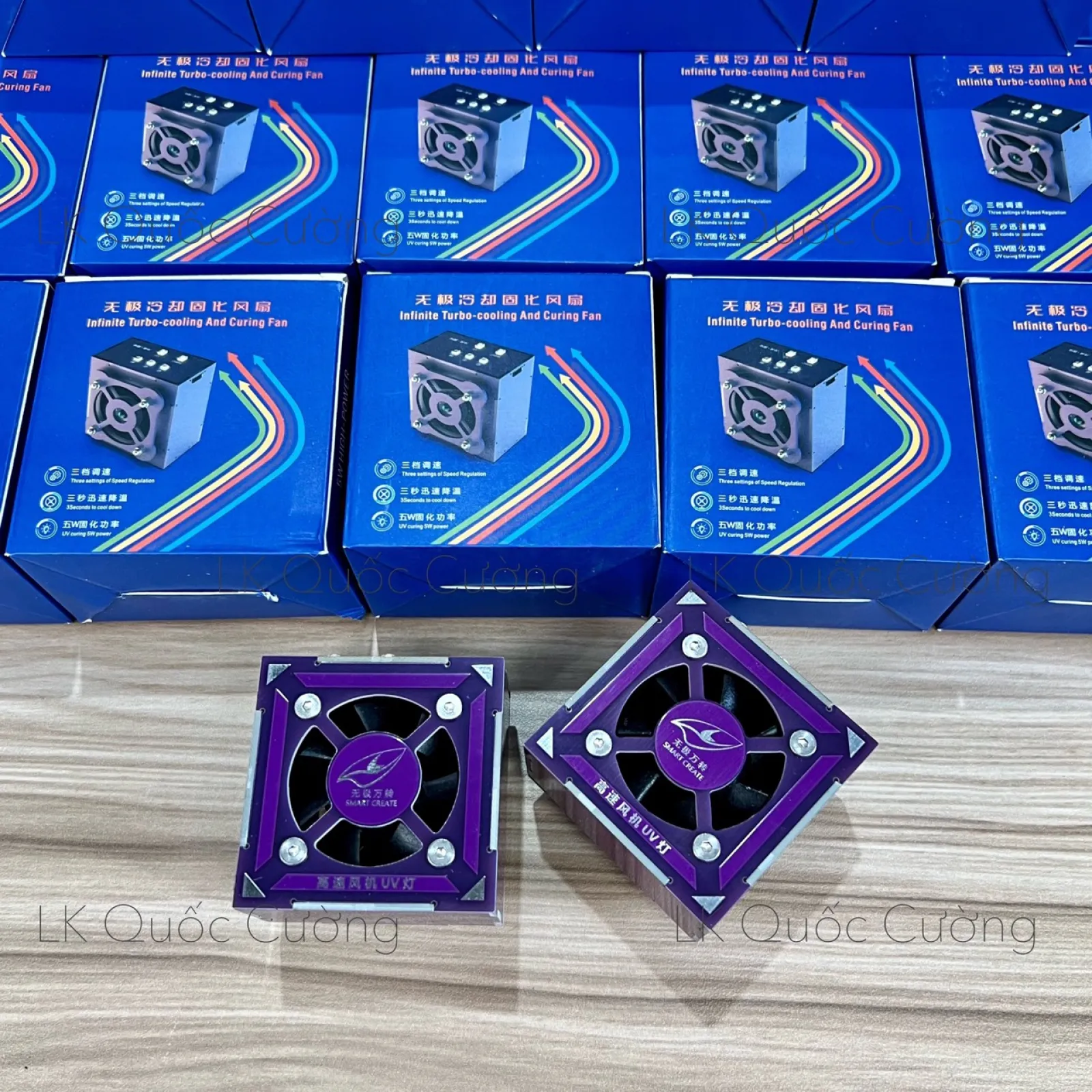 Quạt hút khói + làm mát main + đèn UV 3in1