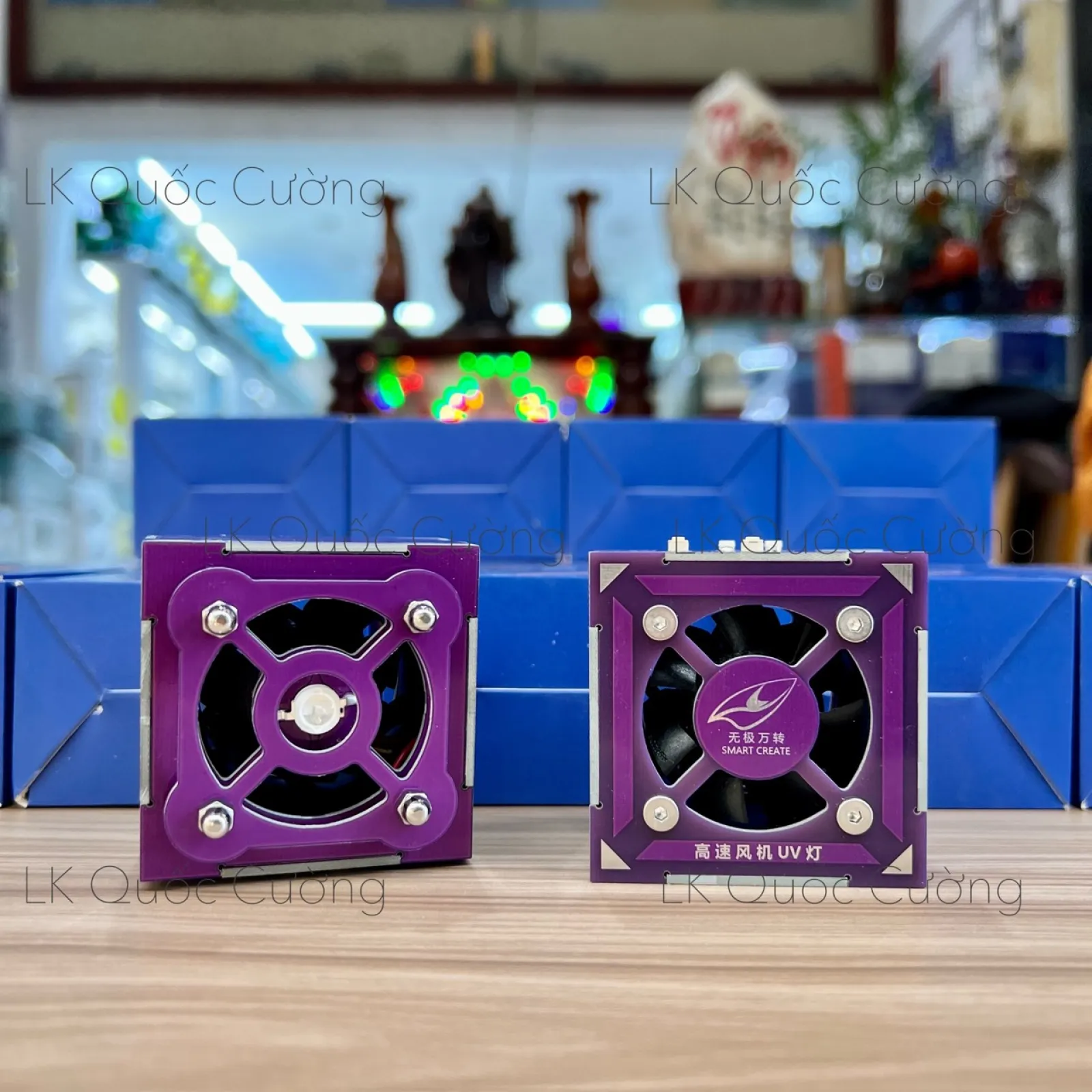 Quạt hút khói + làm mát main + đèn UV 3in1