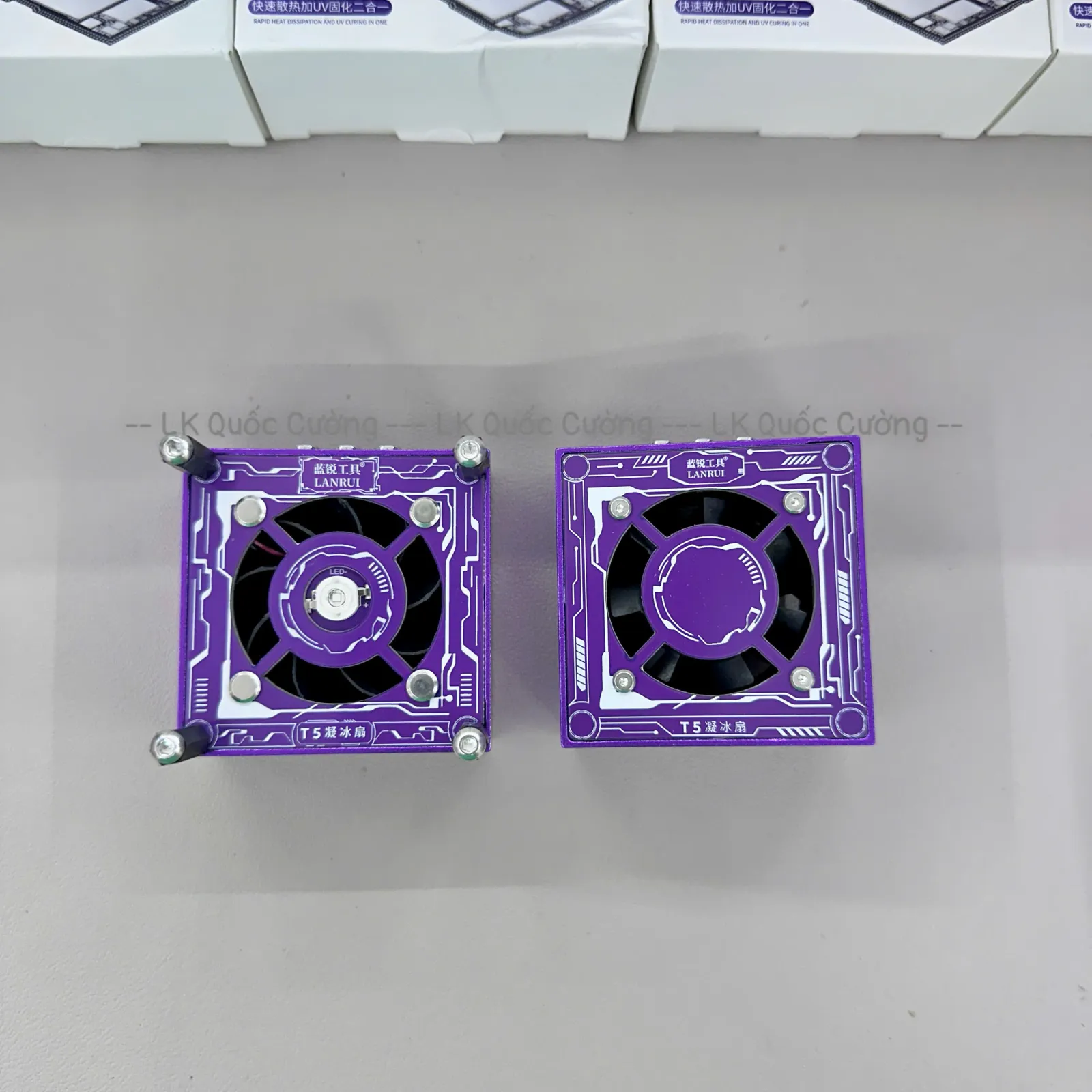 Quạt hút khói + làm mát main + đèn UV 3in1 Lanrui T5