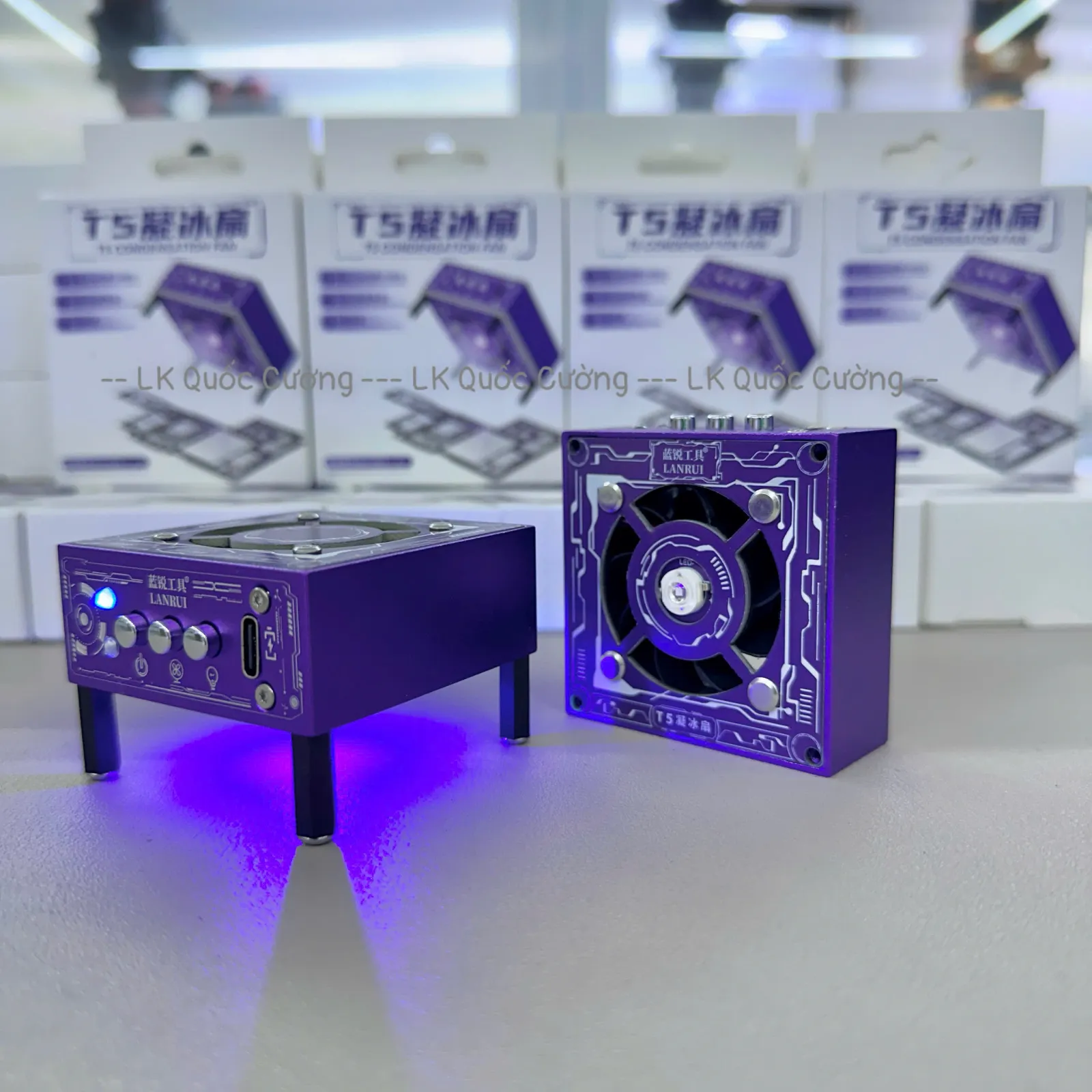 Quạt hút khói + làm mát main + đèn UV 3in1 Lanrui T5
