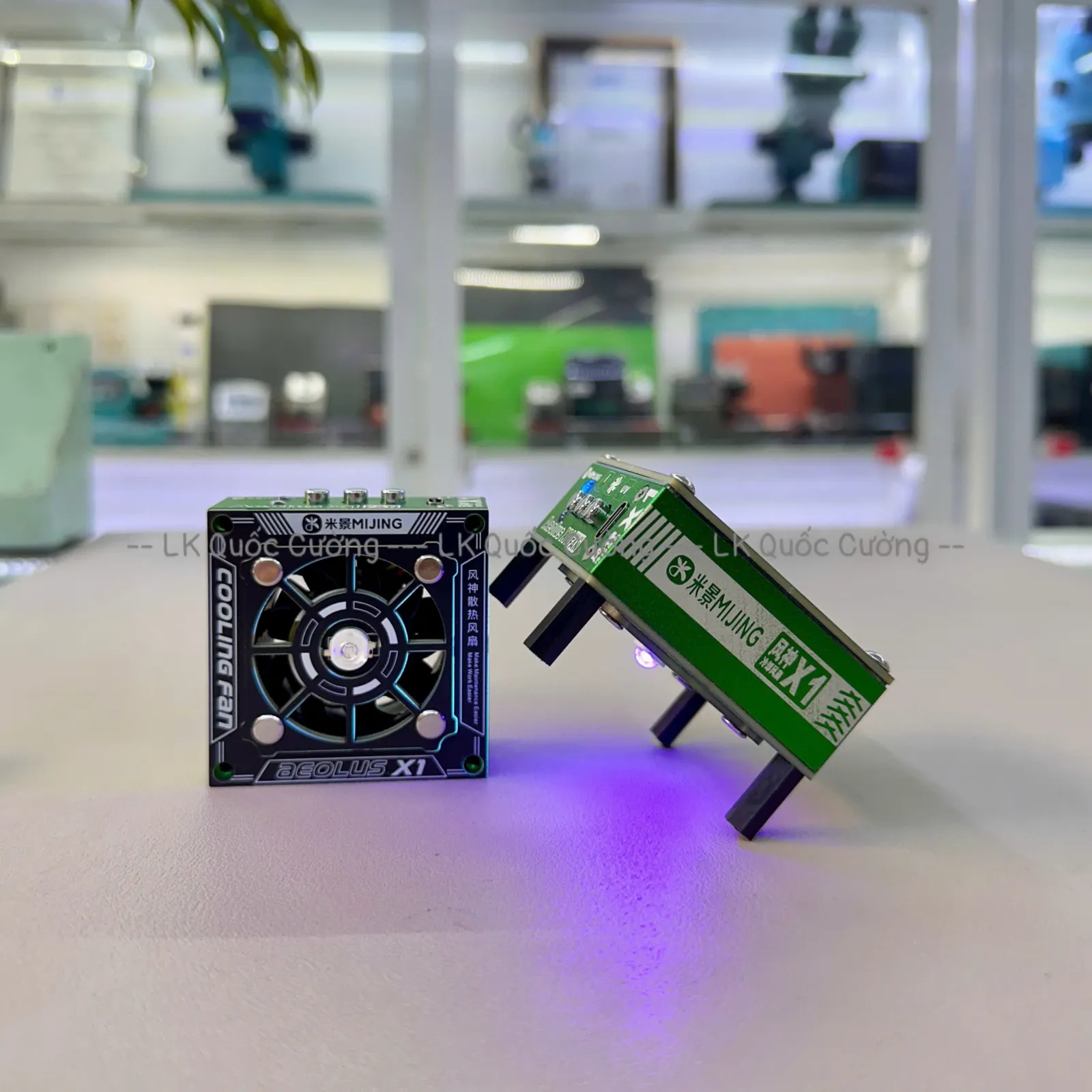 Quạt hút khói + làm mát main + đèn UV 3in1 Mijing X1