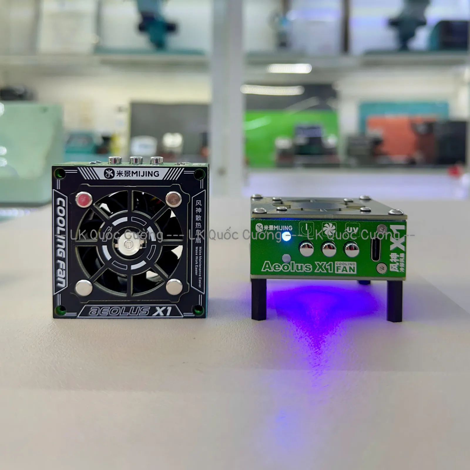Quạt hút khói + làm mát main + đèn UV 3in1 Mijing X1