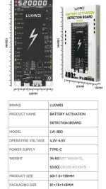 Kích pin Luowei LW-B03/ 5G-16PM + Androi